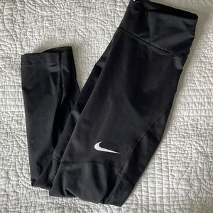 Black mesh Nike capri leggings, worn once